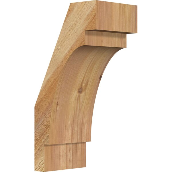 Ekena Millwork 6"W x 8"D x 16"H Merced Rough Sawn Knee Brace, Western Red Cedar BRC06X08X16MRC00RWR - main